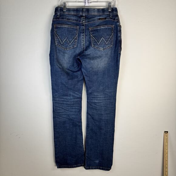 WRANGLER Willow Ultimate Riding Jeans Women’s Sz 11x34 Blue Mid Rise Bootcut - Picture 2 of 12